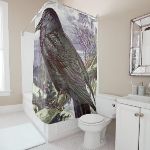 Wild Nature Art - The Raven Shower Curtain