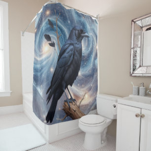 Wild Nature Birds Raven-Crow Shower Curtain