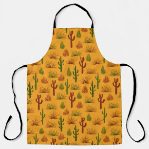 Wild Nature Cactus Bushes Pattern Apron