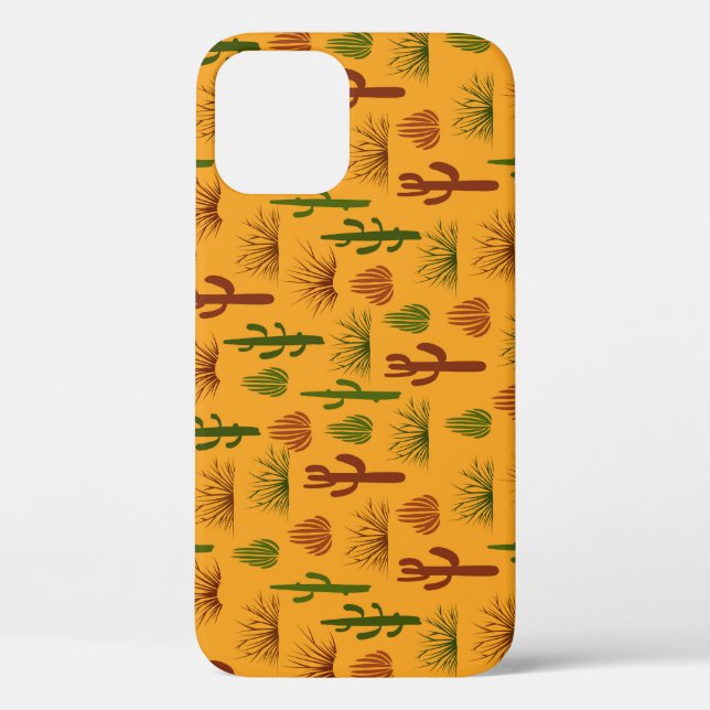 Wild Nature Cactus Bushes Pattern Case-Mate iPhone Case (Back)