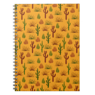 Wild Nature Cactus Bushes Pattern Notebook