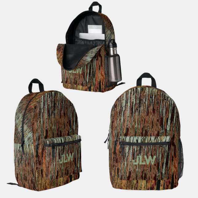 Wild Nature Camouflage Abstract Outdoorsy Printed Backpack (Creator Uploaded)
