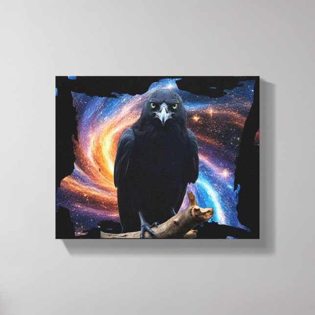 Wild Nature Crow-Raven Canvas Wall Art (Front)