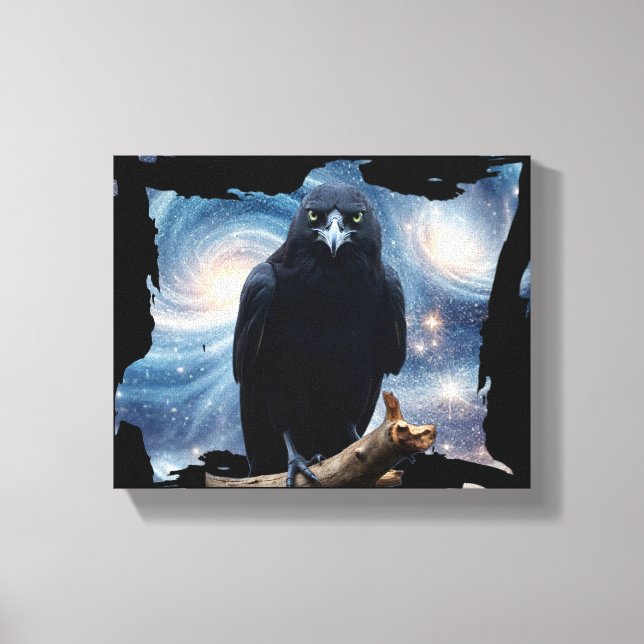 Wild Nature Crow-Raven Canvas Wall Art (Front)