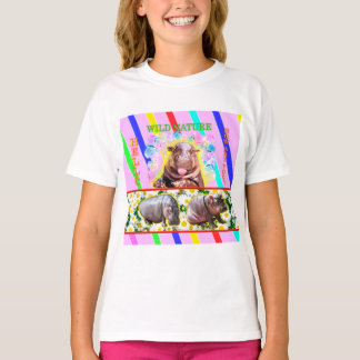 WILD NATURE. HIPPO design collection T-Shirt