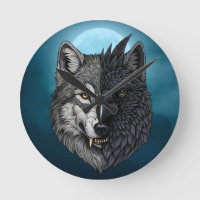 Wild Nature Moon Crow-Wolf Raven