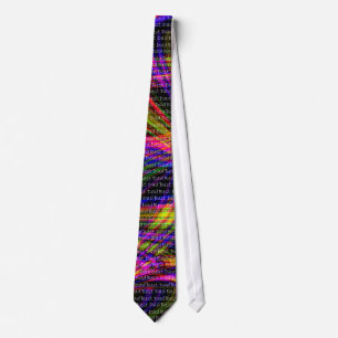 Wild Neon Best Dad Neck Tie