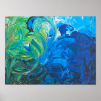 Wild Ocean Deep Blue Sea Abstract
