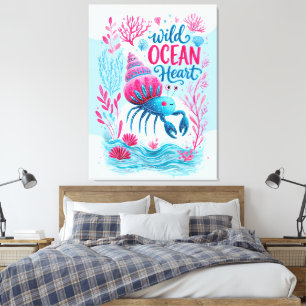 Wild Ocean Heart Canvas Print