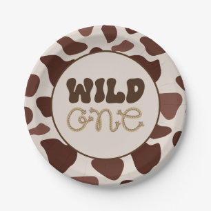 Wild Once Cowboy Birthday Party Paper Plate