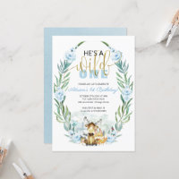 Wild One 1st Birthday Greenery Woodland