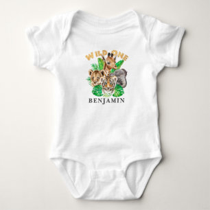 Wild One 1st Birthday Jungle Baby  Bodysuit