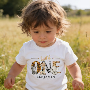Wild One 1st Birthday Jungle Baby T-Shirt