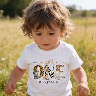 Wild One 1st Birthday Jungle Baby T-Shirt