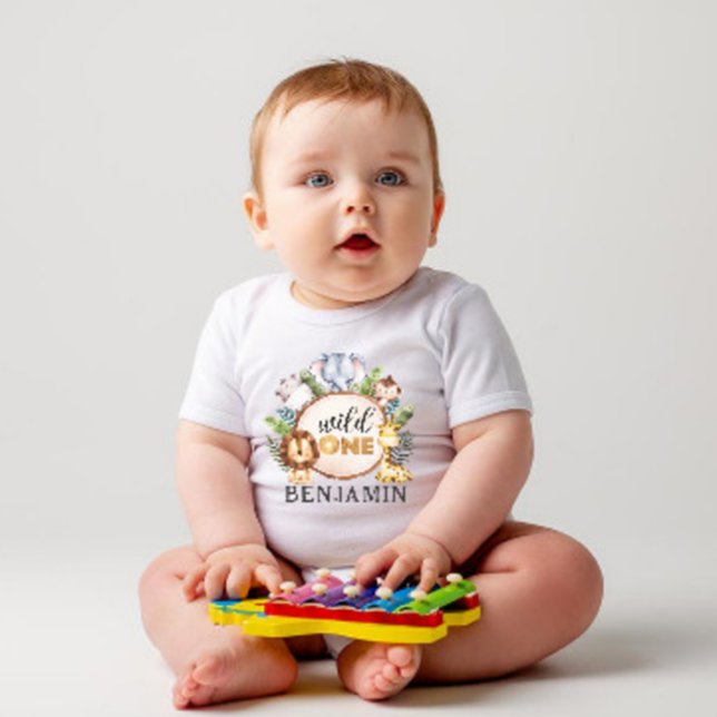 Wild One 1st Birthday Jungle Baby T-Shirt (Creator Uploaded)