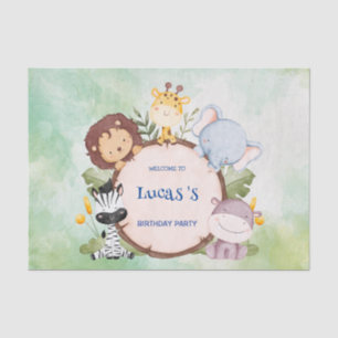 wild one 1st birthday jungle safari Birthday party Tissue Paper