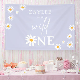 Wild One 1st Birthday Party Boho Daisy Welcome Banner