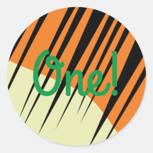 Wild One 1st Birthday Party Kids Safari Classic Round Sticker