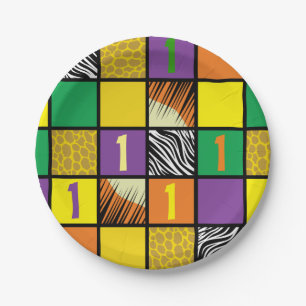 Wild One 1st Birthday Party Safari Paper Plate