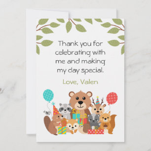 Wild One 1st Birthday Thank You Card