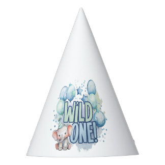 Wild One 1st Birthday Watercolor Party Hat