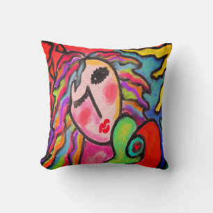 Wild One Abstract Painting Cushion