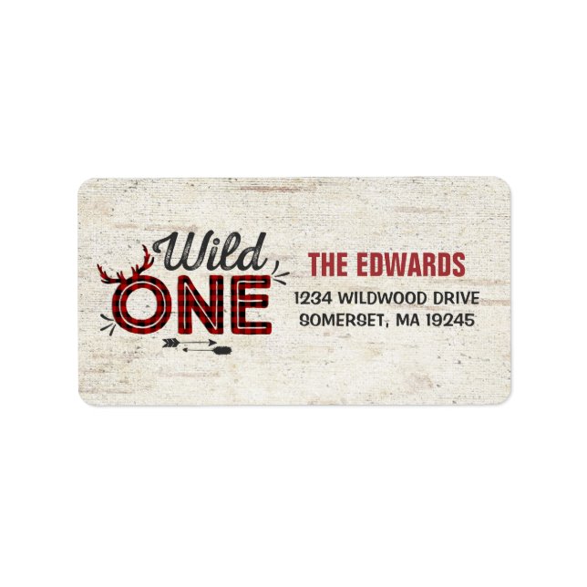 Wild One Address Labels Wild One Party (Front)
