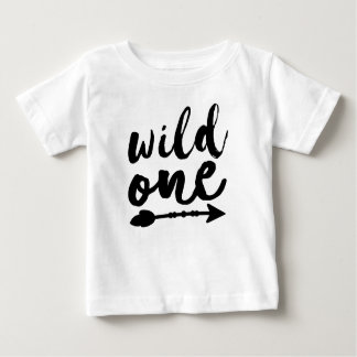 Wild One and Arrow Black | Boho | One Year Old Baby T-Shirt