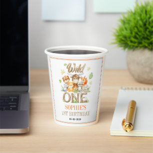 Wild One Animal 1st Birthday Party   Safari Jungle Paper Cups