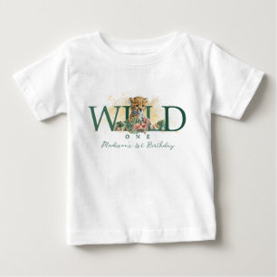 Wild One Animal Guepard Baby Boy 1st Birthday T-Shirt
