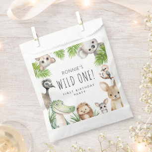 Wild One! Aussie Animal Birthday Party Favour Bags