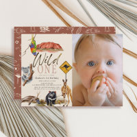 Wild One Australian Animals Photo 1st Birthday