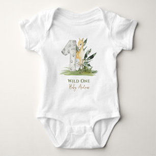 Wild One Baby Deer Forest Themed 1st Birthday Bodysuit