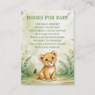 Wild One Baby Shower Books for Baby Enclosure Card