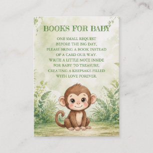 Wild One Baby Shower Books for Baby Enclosure Card