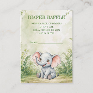 Wild One Baby Shower Diaper Raffle Enclosure Card