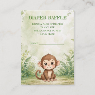 Wild One Baby Shower Diaper Raffle Enclosure Card