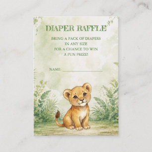 Wild One Baby Shower Diaper Raffle Enclosure Card