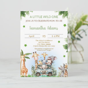 Wild One Baby Shower for Boy Invitation