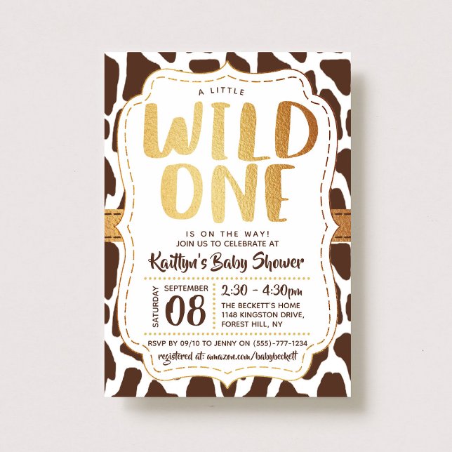 Wild One Baby Shower Invitation (Creator Uploaded)