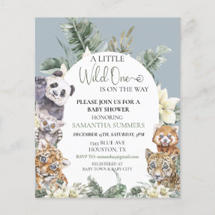 Wild One Baby Shower Tropical Jungle Animal Budget