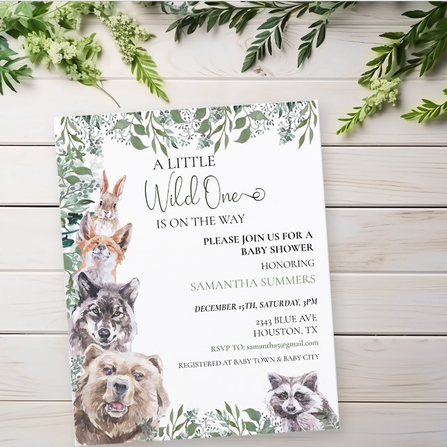 Wild One Baby Shower Woodland Forest Animals (Creator Uploaded)