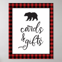 Wild One Bear Red Buffalo Plaid Cards and Gifts