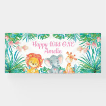 Wild One Birthday banner backdrop