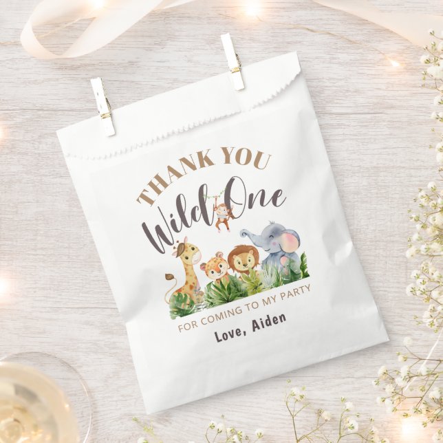 Wild One Birthday Favour Bags (Clipped)
