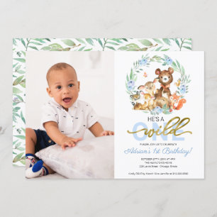 Wild One Birthday Invitations With Photo
