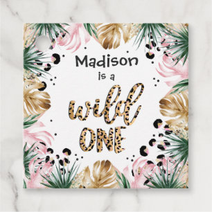 Wild One Birthday Leopard Print Wild Jungle Party Favour Tags