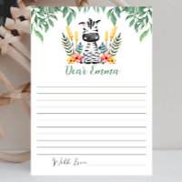 Wild ONE Birthday Party Time Capsule Note Card