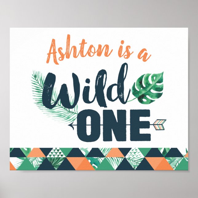 Wild ONE Birthday Sign (Front)