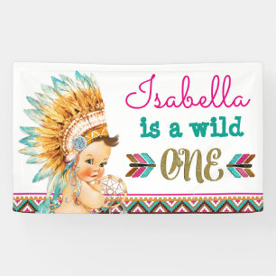 Wild One Birthday Tribal Banner 1st Birthday